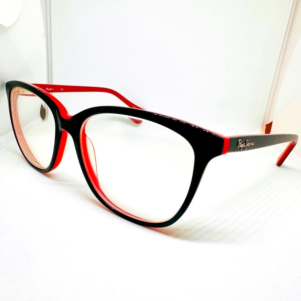 Pepe Jeans “Kate” Eyeglasses Frames - Women’s Black / Red.